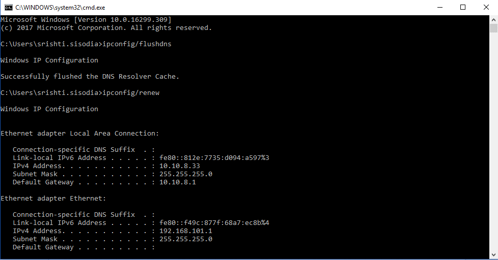 Obnovite in izperite DNS