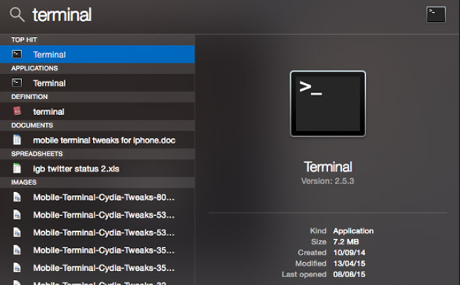 original mac command line commands