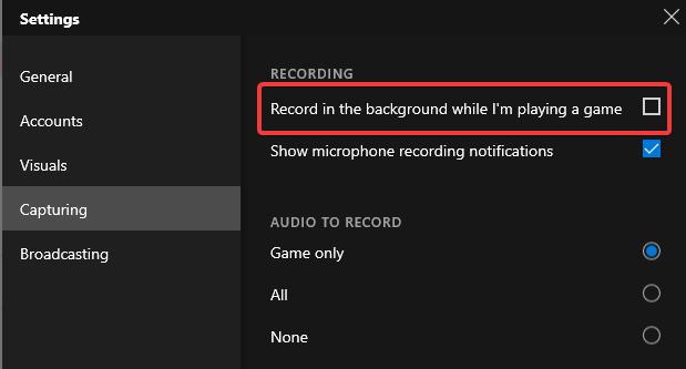 Record in the background while I’m playing a game