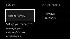 Create an Xbox child account