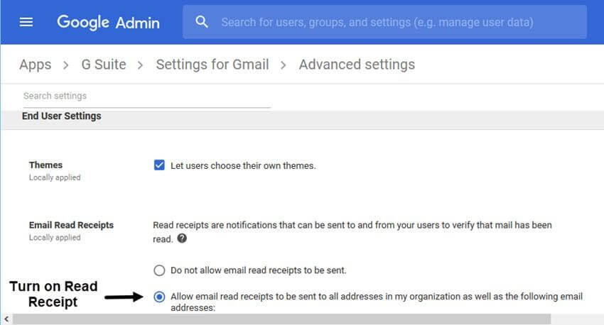 Tracking An Email Read Status Via Enabling Gmail Read Receipt Feature