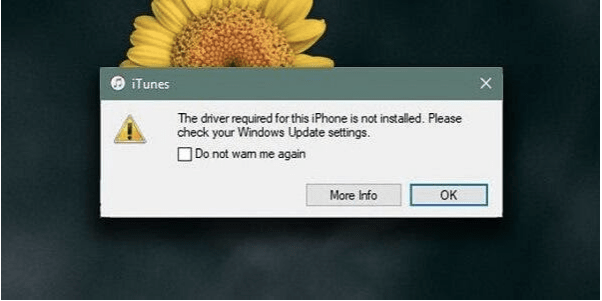 What does it mean Driver not installed