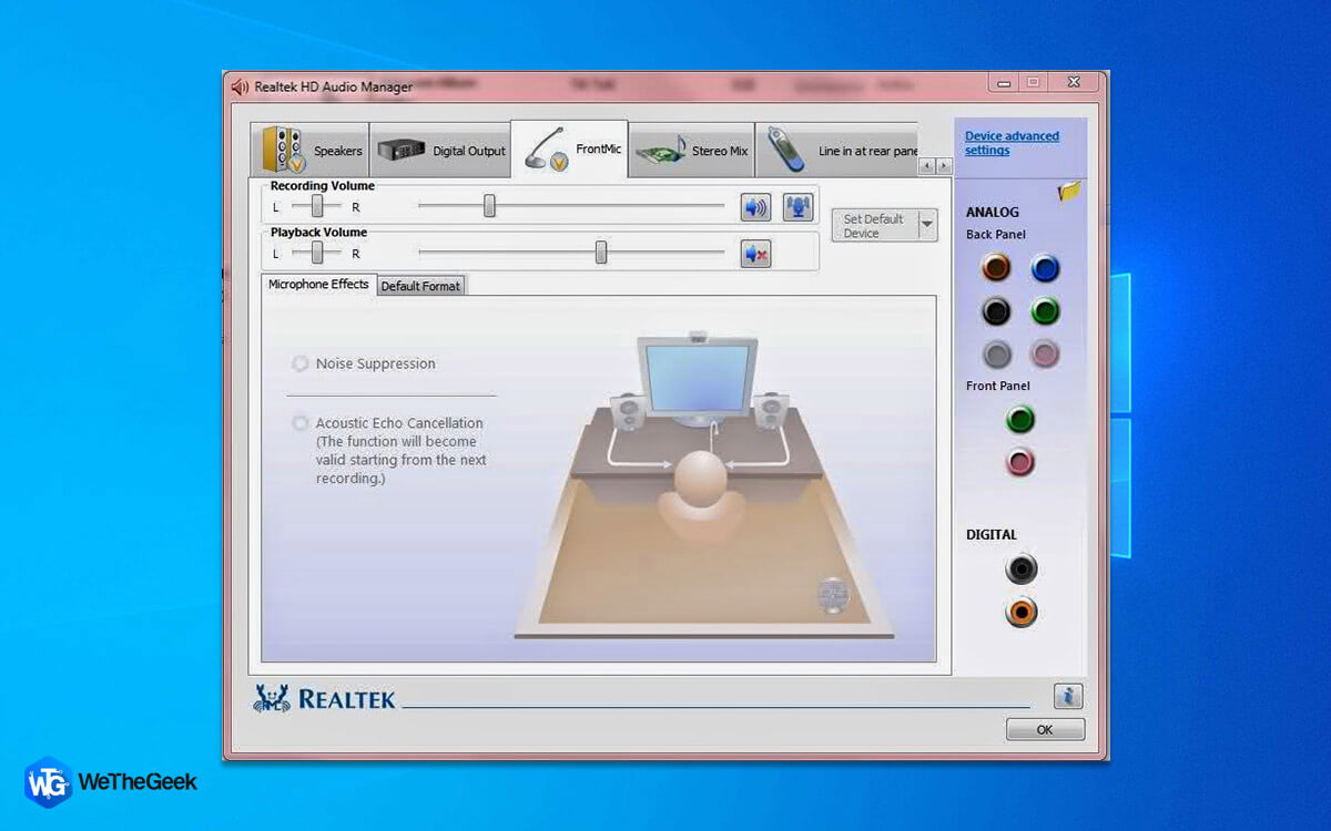 realtek hd audio manager windows 10 website