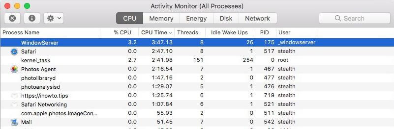 lower WindowServer CPU usage on mac