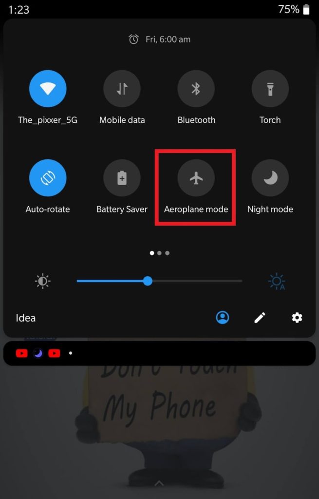 Aeroplane mode