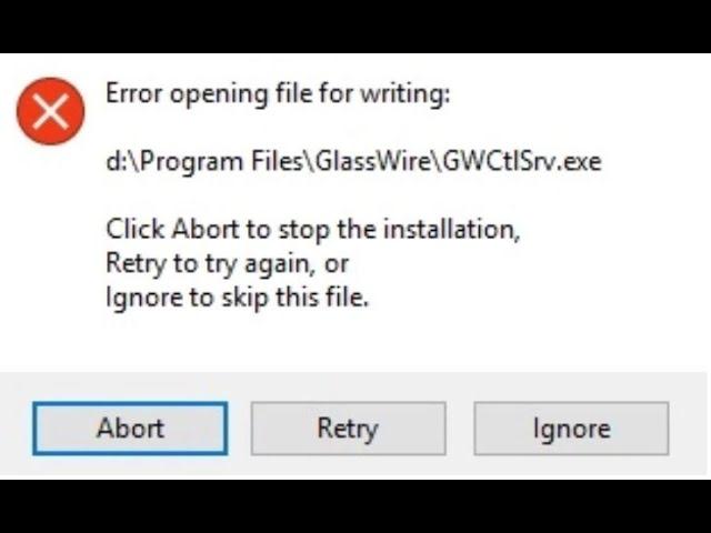 File not opening error