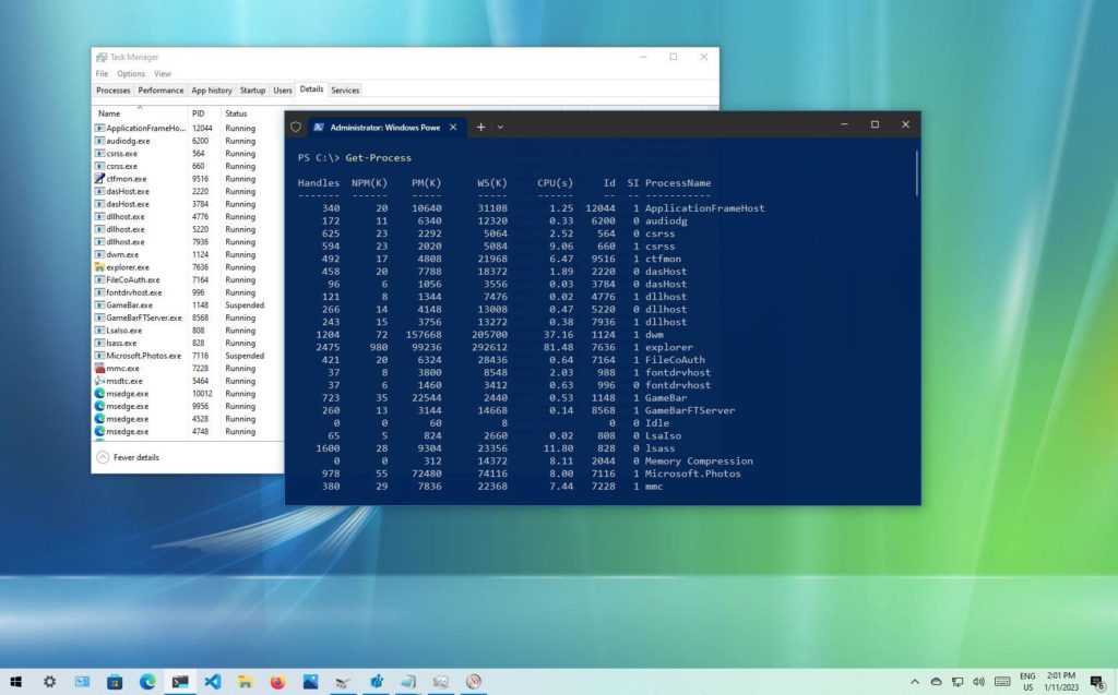 PID on Windows