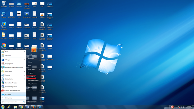 windows 7 home screen